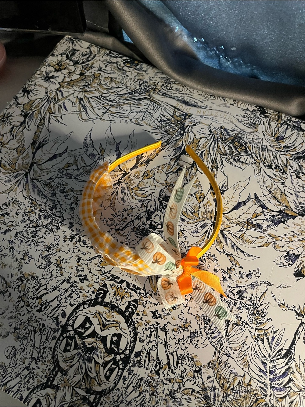 Yellow Kids Headband with Bow